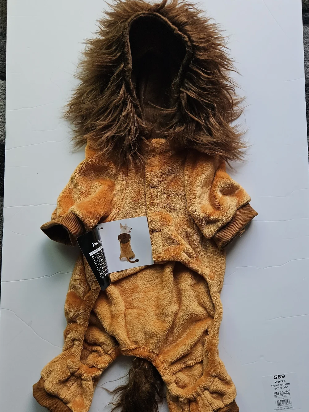 Pet Apparel Lion Dog Costume, a plush fleece